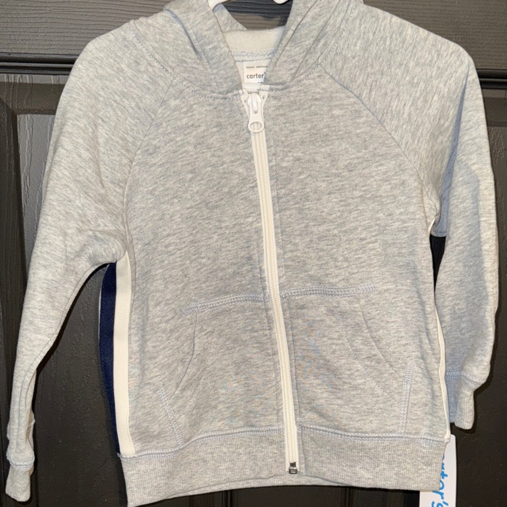 Carter's Toddler Boy Side Striped Zip-Up Hoodie